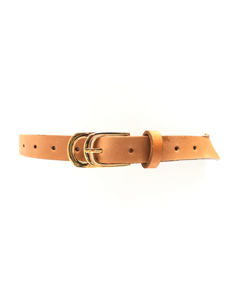 Infinity Leather Belt - Tan