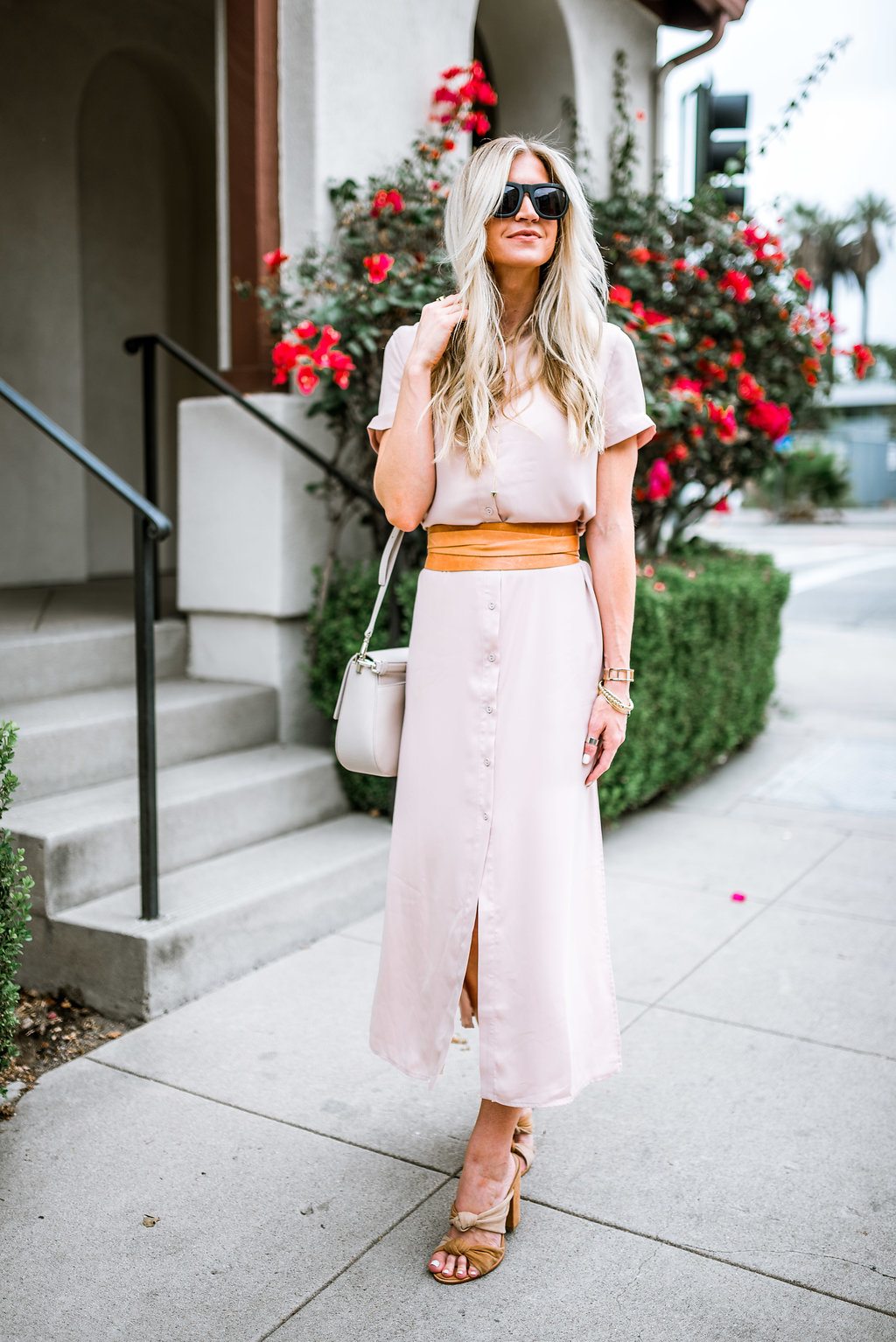 Wrap Leather Belt - Latte