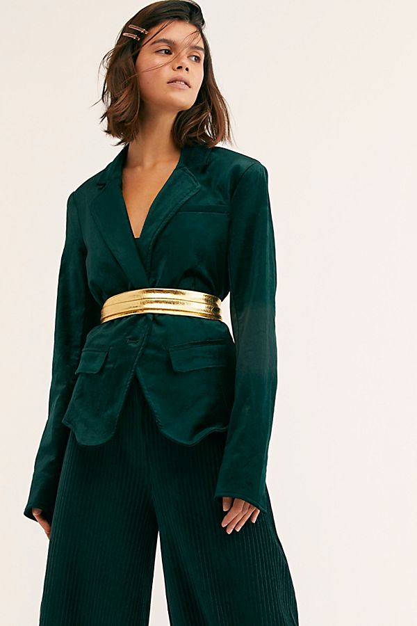 Wrap Leather Belt - Gold