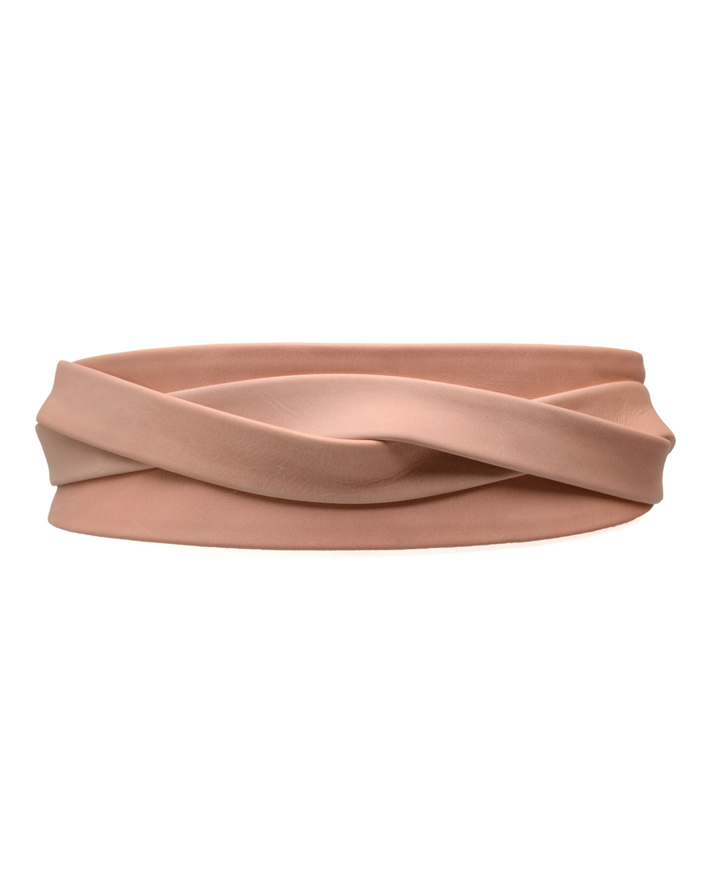 Wrap Leather Belt - Peach