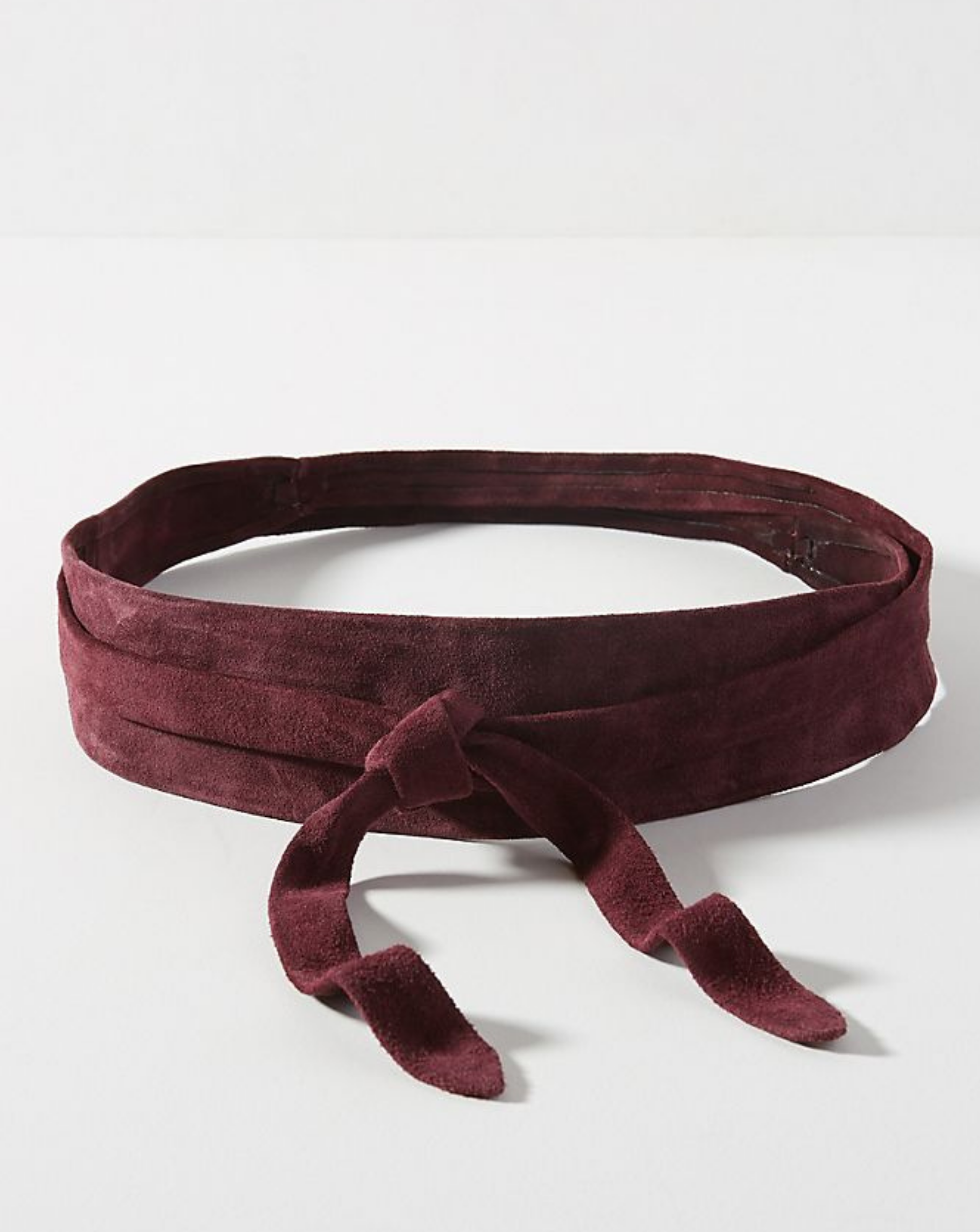Wrap Suede Leather Belt - Berry