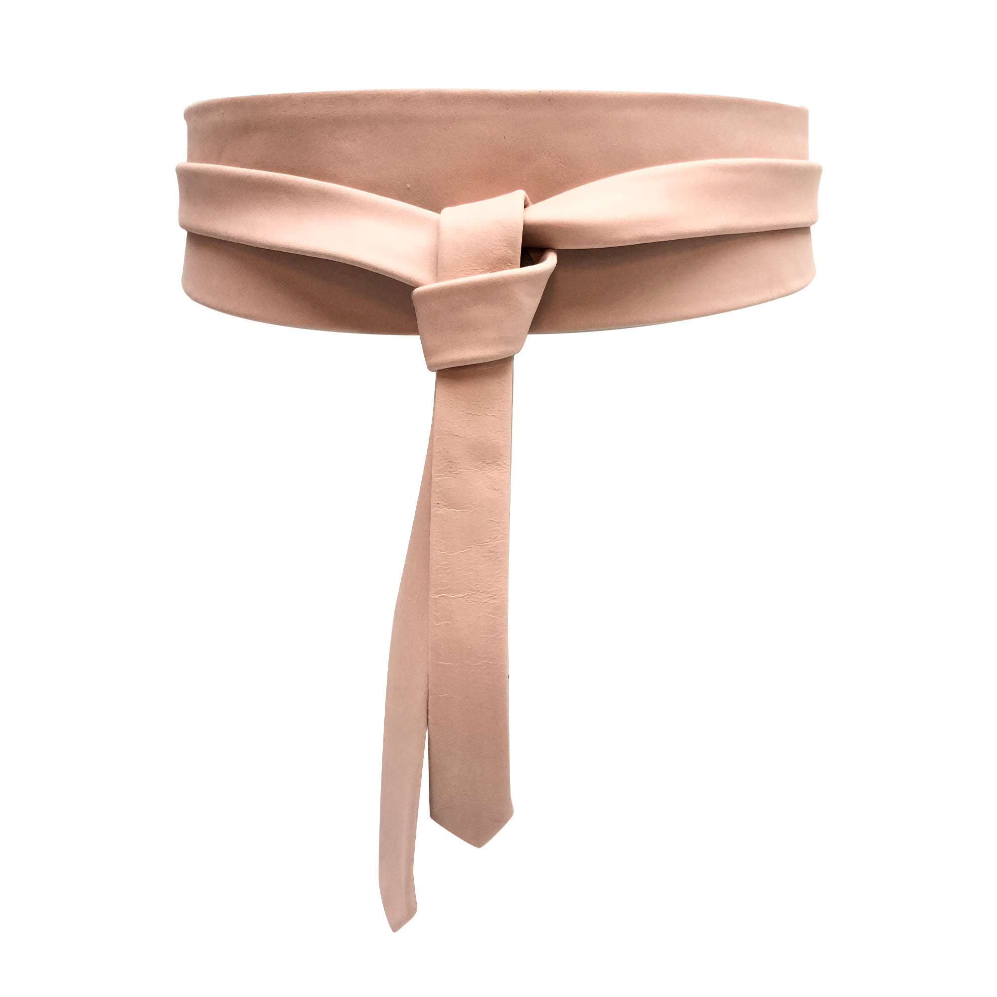 Wrap Leather Belt - Blush