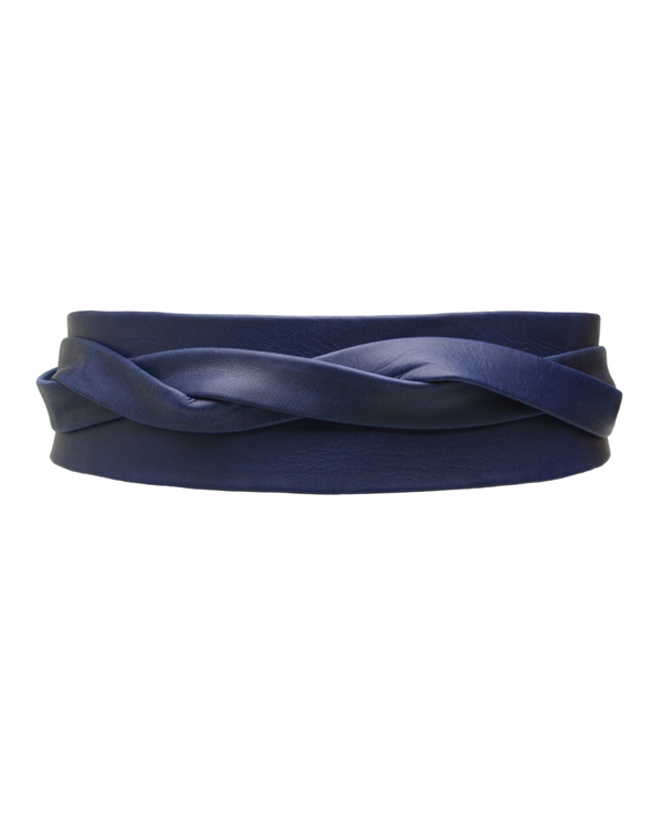 Wrap Leather Belt - Marine