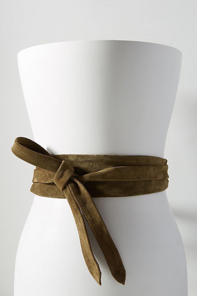 Wrap Suede Leather Belt - Army